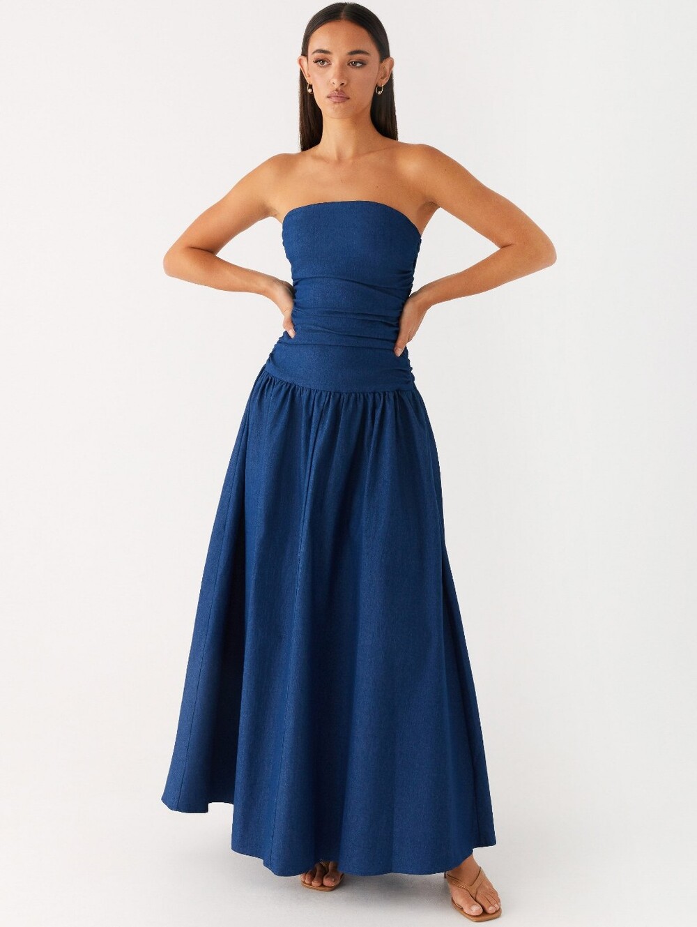 Peppermayo Size 2 Carmel Denim Maxi Dress - Picture 14 of 14